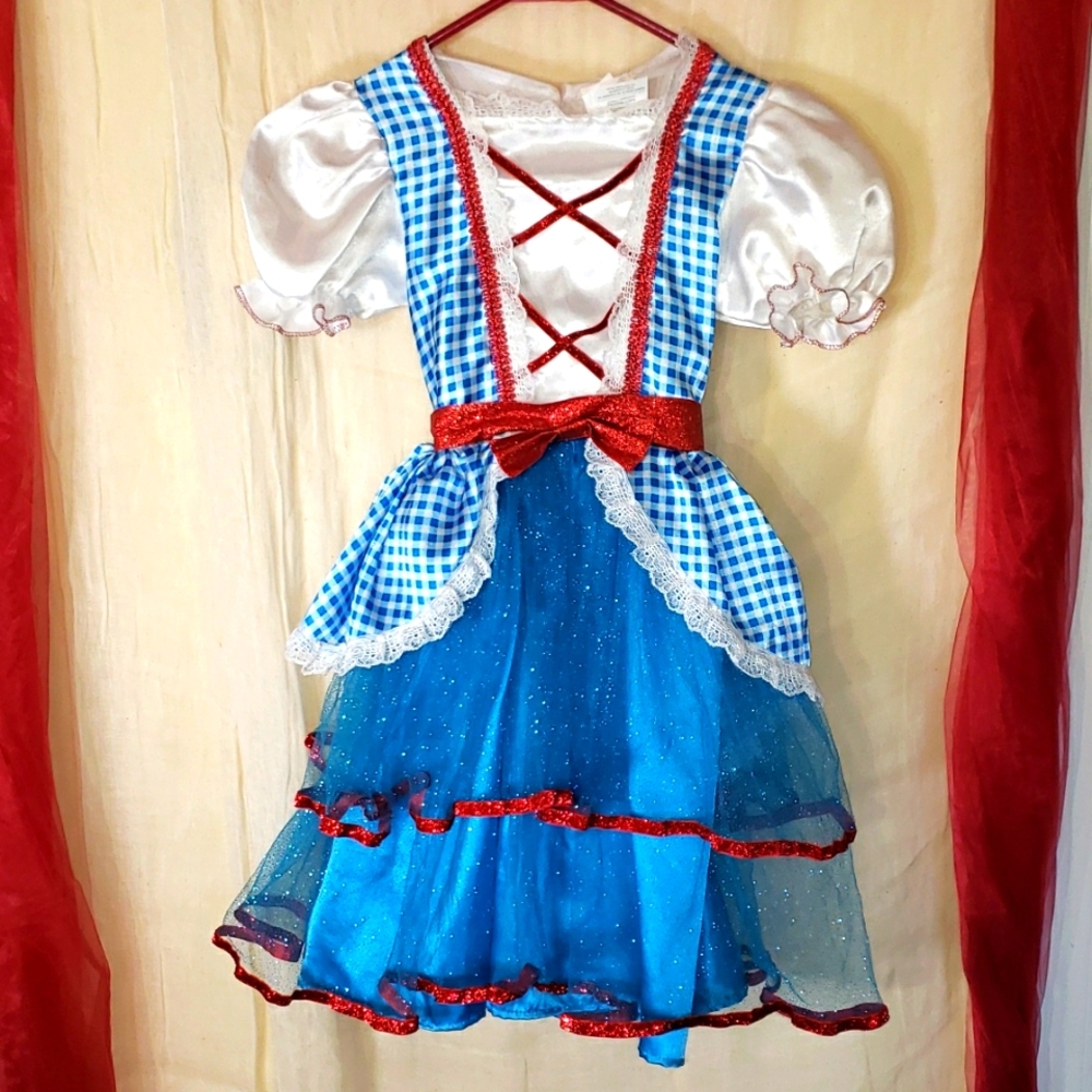Kids Wizard of Oz Glitter Dorothy Costume- Wizard of Oz Size Small